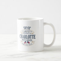 250. Jahrestags-Tasse Charlottes, Nord-Carolina