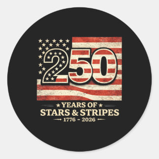 250-jähriges amerikanisches Jubiläum Amerika 250 U Runder Aufkleber