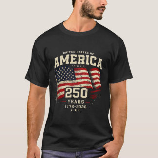 250-jähriges amerikanisches Jubiläum USA-Flagge 17 T-Shirt