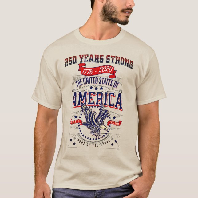 250-jähriges Patriotic American T-Shirt (Vorderseite)