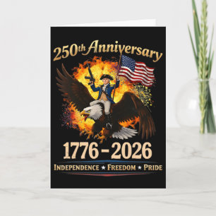 250. Jubiläum 1776 2026 Lustiger George Washington Karte