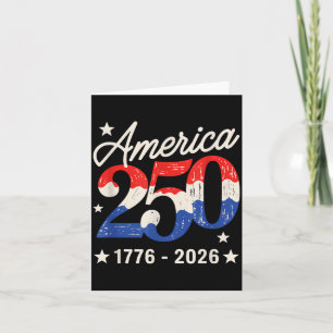250. Jubiläum 250 Amerikanischer 4. Juli Karte