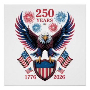250. Jubiläum 250 Jahre USA 1776 Poster