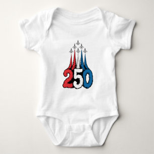 250. Jubiläum 4. Juli Jet Patriotisch Baby Strampler