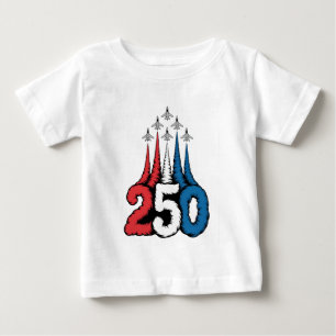 250. Jubiläum 4. Juli Jet Patriotisch Baby T-shirt