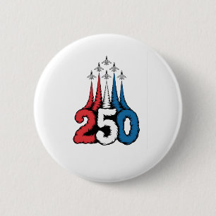 250. Jubiläum 4. Juli Jet Patriotisch Button