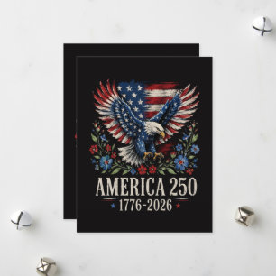 250. Jubiläum-Adler Amerikanisch Feiertagskarte