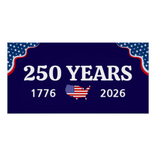 250. Jubiläum Amerika 1776-2026 US Geburtstag Poster