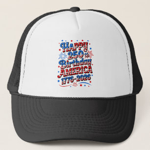 250. Jubiläum Amerika 4. Juli Truckerkappe