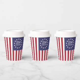 250. Jubiläum Amerika Patriotisches USA Unabhängig Pappbecher