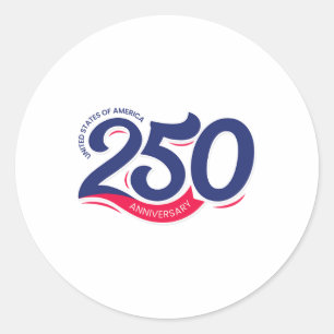 250. Jubiläum Amerika Semiquincentennial USA Runder Aufkleber