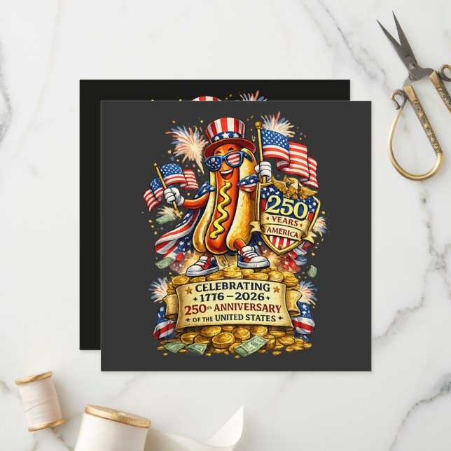 250. Jubiläum der Unabhängigkeit der USA-Feier Programm (Vorderseite/Rückseite Beispiel)