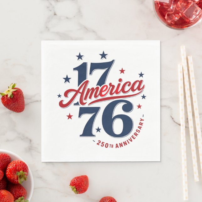 250. Jubiläum der USA Serviette (Beispiel)