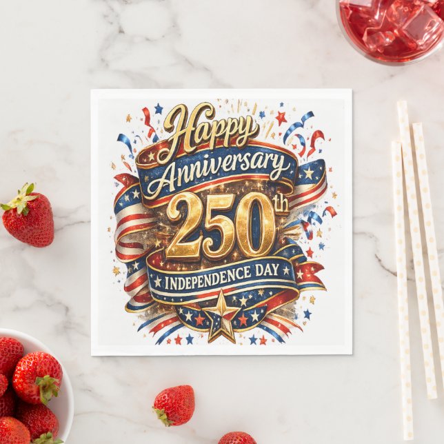 250. Jubiläum der USA Serviette (Beispiel)