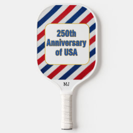 250. Jubiläum der USA Spieler Initialen Pickleball Schläger
