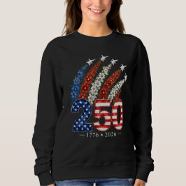 250. Jubiläum Floral Jet Fighter Patriotisch Sweatshirt