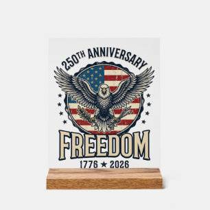 250. Jubiläum Freedom Eagle Patriotisches Vintage Acrylschild