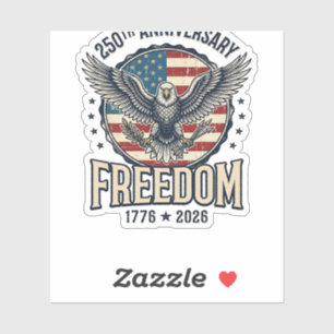 250. Jubiläum Freedom Eagle Patriotisches Vintage Aufkleber