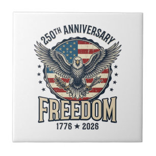 250. Jubiläum Freedom Eagle Patriotisches Vintage Fliese