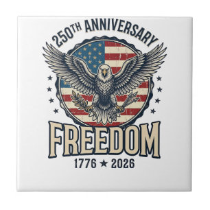 250. Jubiläum Freiheit Adler Patriotisch Vintage Fliese