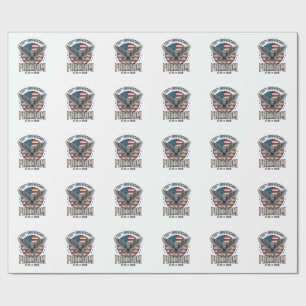 250. Jubiläum Freiheit Adler Patriotisch Vintage  Geschenkpapier
