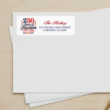 250. Jubiläum Freiheit Rücksendeadressetikett