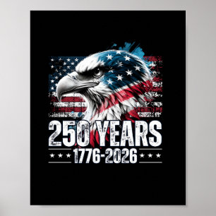 250. Jubiläum Geburtstag der Vereinigten Staaten L Poster