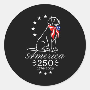 250. Jubiläum Labrador Retriever Amerika 250 Runder Aufkleber
