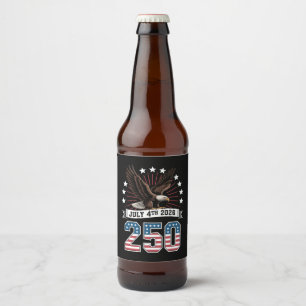250. Jubiläum Patriotisch 4. Juli 1776 2026 Bierflaschenetikett