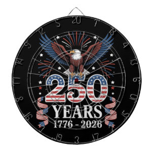 250. Jubiläum USA 1776 2026 Patriotischer Adler Dartscheibe