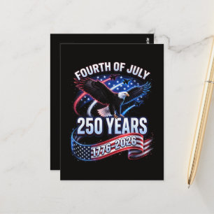 250. Jubiläum USA 1776-2026 Patriotischer Amerikan Postkarte