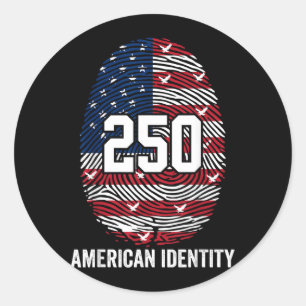 250. Jubiläum USA 1776-2026 Patriotischer Amerikan Runder Aufkleber