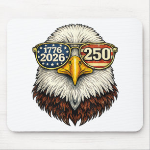 250. Jubiläum USA 1776-2026 Patriotischer Weißkopf Mousepad
