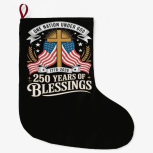 250. Jubiläum USA 250 Amerikanisch Großer Weihnachtsstrumpf