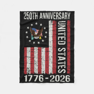 250. Jubiläum USA 250 Jahre Amerika Patriotisch 4 Fleecedecke