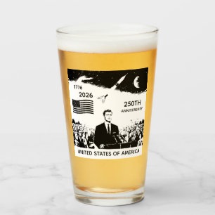 250. Jubiläum USA, Amerikanische Flagge / Patrioti Glas