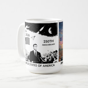 250. Jubiläum USA, Amerikanische Flagge / Patrioti Kaffeetasse