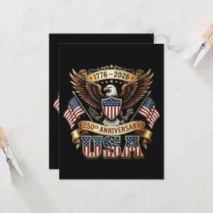 250. Jubiläum USA-Flagge 250 Jahre Amerikanisch Einladung