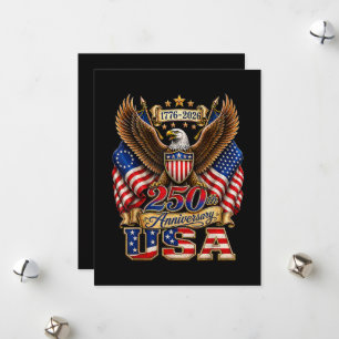 250. Jubiläum USA-Flagge 250 Jahre Amerikanisch Feiertagskarte