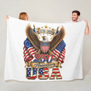 250. Jubiläum USA-Flagge 250 Jahre Amerikanisch Fleecedecke