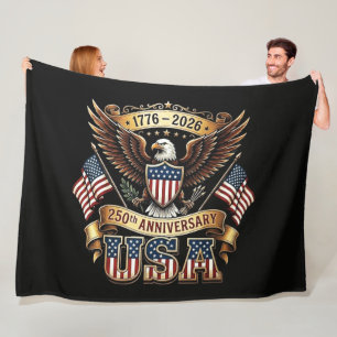 250. Jubiläum USA-Flagge 250 Jahre Amerikanisch Fleecedecke