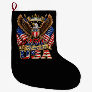 250. Jubiläum USA-Flagge 250 Jahre Amerikanisch Großer Weihnachtsstrumpf