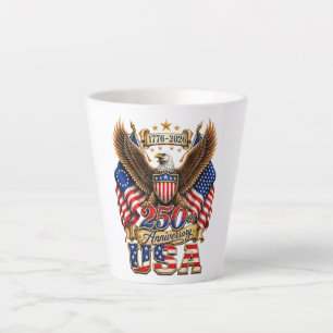 250. Jubiläum USA-Flagge 250 Jahre Amerikanisch Milchtasse