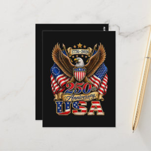 250. Jubiläum USA-Flagge 250 Jahre Amerikanisch Postkarte