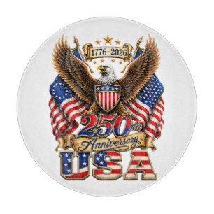 250. Jubiläum USA-Flagge 250 Jahre Amerikanisch Schneidebrett