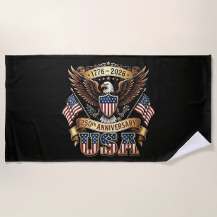 250. Jubiläum USA-Flagge 250 Jahre Amerikanisch Strandtuch