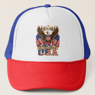 250. Jubiläum USA-Flagge 250 Jahre Amerikanisch Truckerkappe