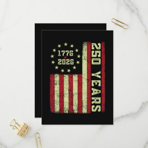 250. Jubiläum USA-Flagge Einladungspostkarte