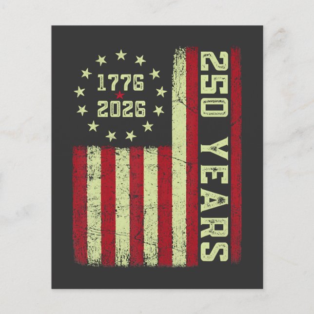 250. Jubiläum USA-Flagge Flyer (Vorne)