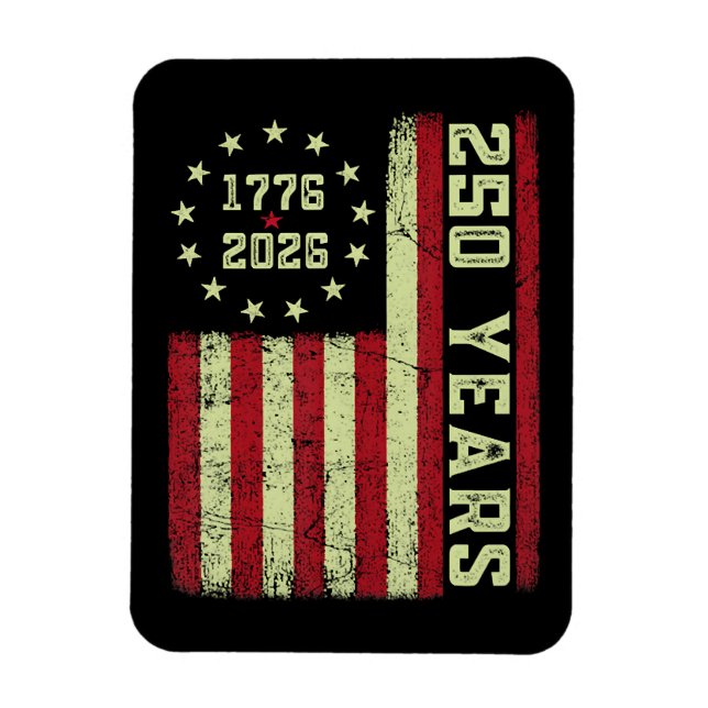 250. Jubiläum USA-Flagge Magnet (Vertikal)